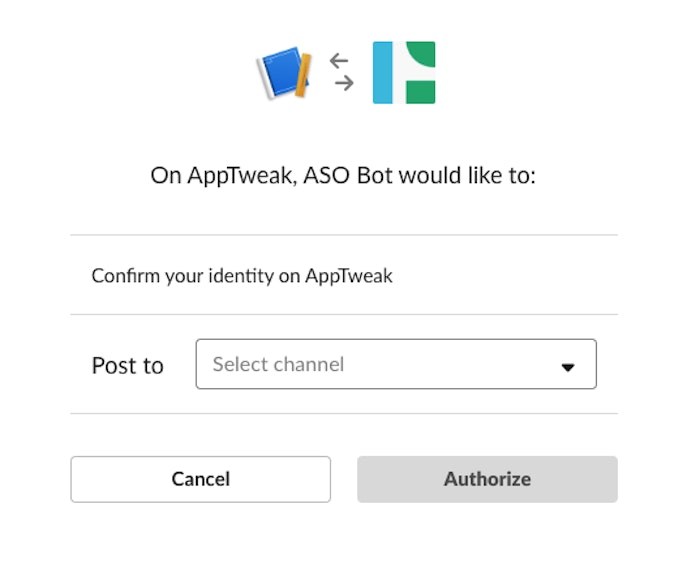AppTweak ASO Report on slack - step 3